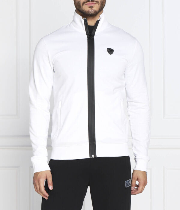 Толстовка мужская Ea7 с контрастной молнией, белый 
Толстовка мужская Ea7 с контрастной молнией, белый