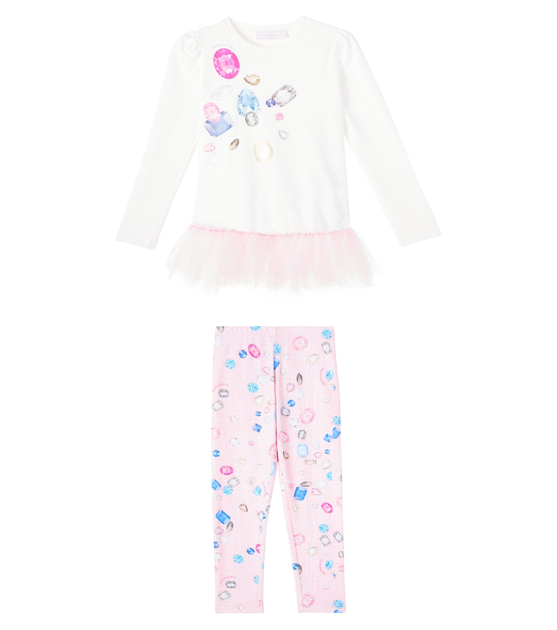 Комплект из топа и леггинсов с хлопком Monnalisa, Panna+Fairytale
Комплект из топа и леггинсов с хлопком Monnalisa, Panna+Fairytale