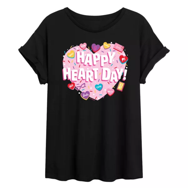 Футболка большого размера с надписью «День сердца» для юниоров Barbie, черный
Футболка большого размера с надписью «День сердца» для юниоров Barbie, черный