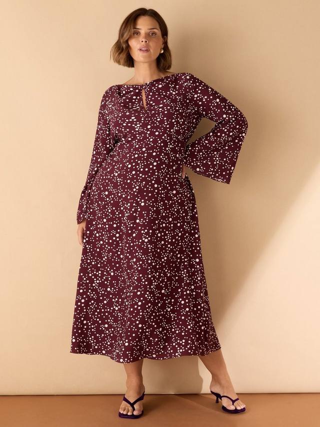 Платье с принтом Curve Spot и скрученным вырезом Live Unlimited, Purple
Платье с принтом Curve Spot и скрученным вырезом Live Unlimited, Purple