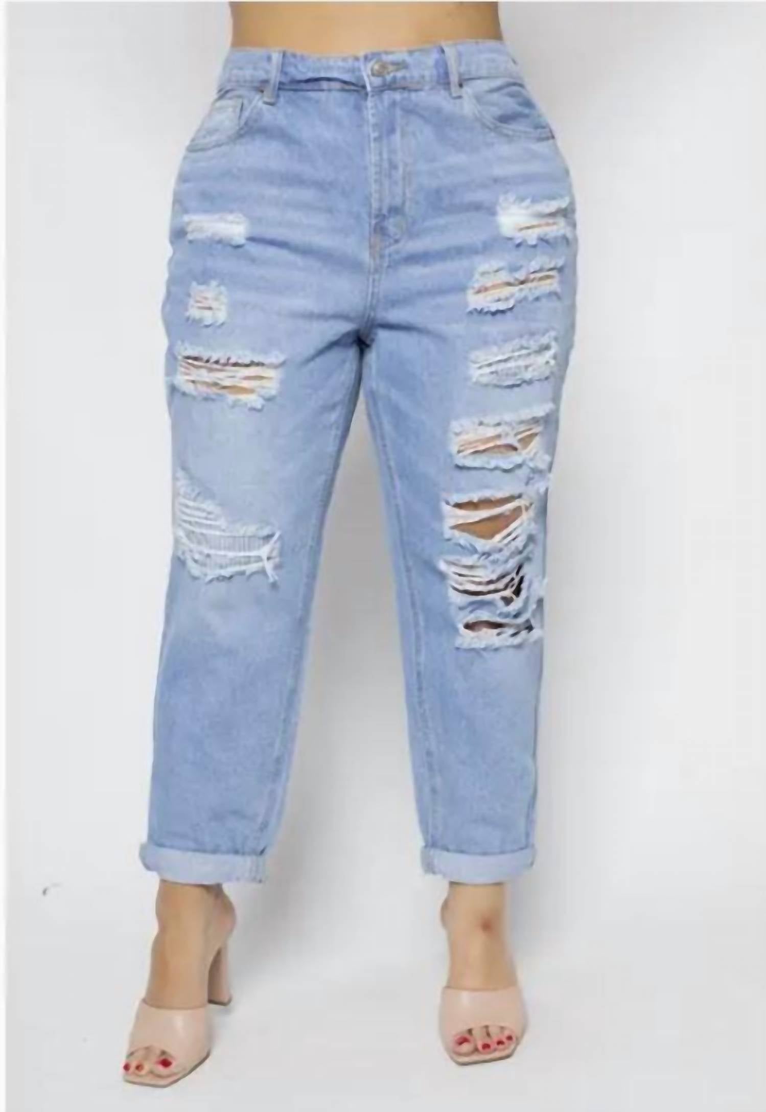 Джинсы Mom с потертостями Elastic - Plus, светлая потертость Curve Market, цвет light wash
Джинсы Mom с потертостями Elastic - Plus, светлая потертость Curve Market, цвет light wash