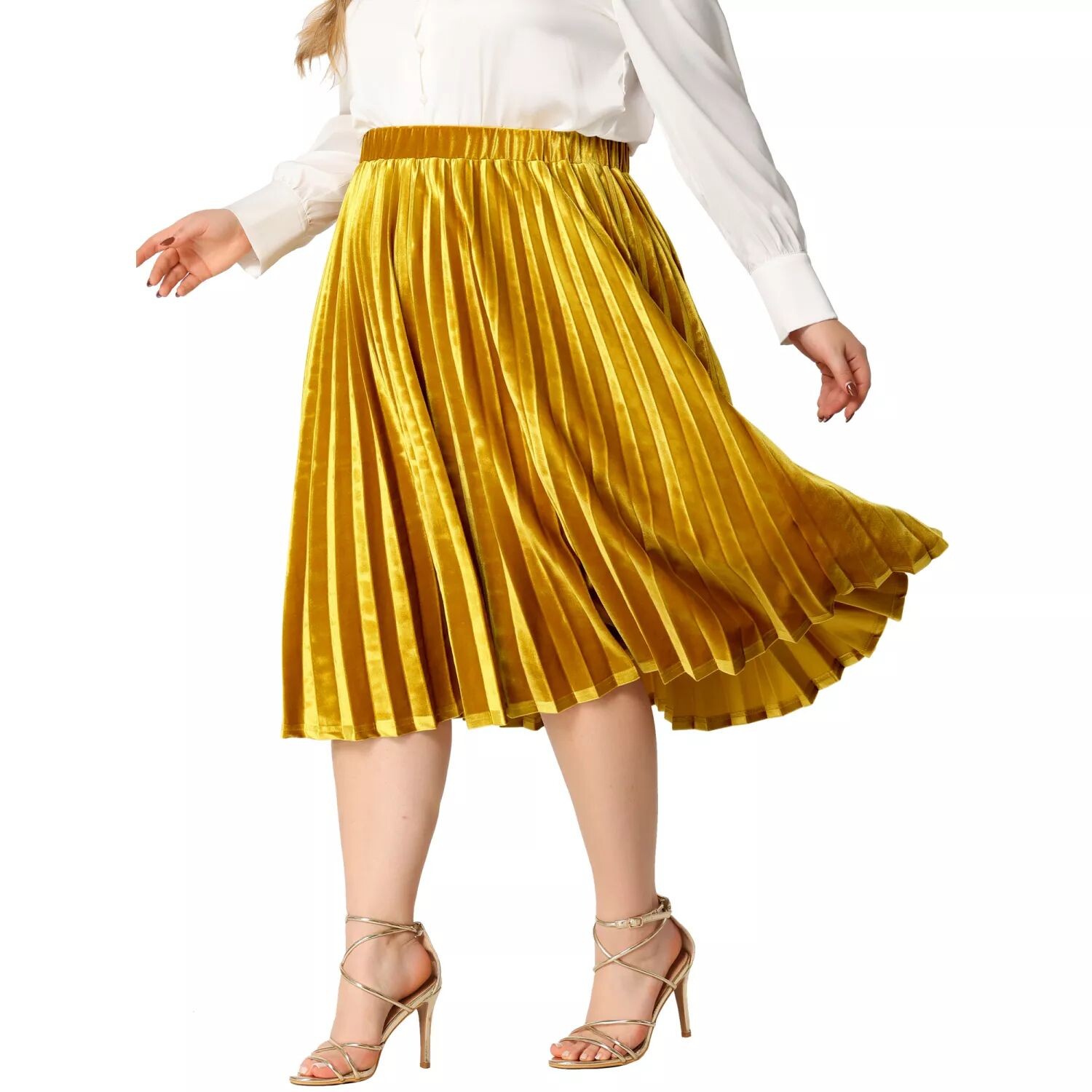 Бархатные плиссированные юбки больших размеров для женщин, вечерние плиссированные юбки-миди с эластичной резинкой на талии, металлик-гармошка Agnes Orinda, темно-зеленый
Бархатные плиссированные юбки больших размеров для женщин, вечерние плиссированные юбки-миди с эластичной резинкой на талии, металлик-гармошка Agnes Orinda, темно-зеленый