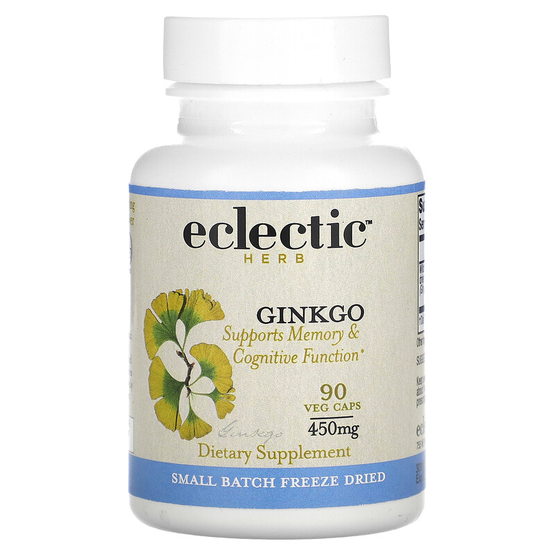 Eclectic Herb, гинкго, 450 мг, 90 веганских капсул
Eclectic Herb, гинкго, 450 мг, 90 веганских капсул