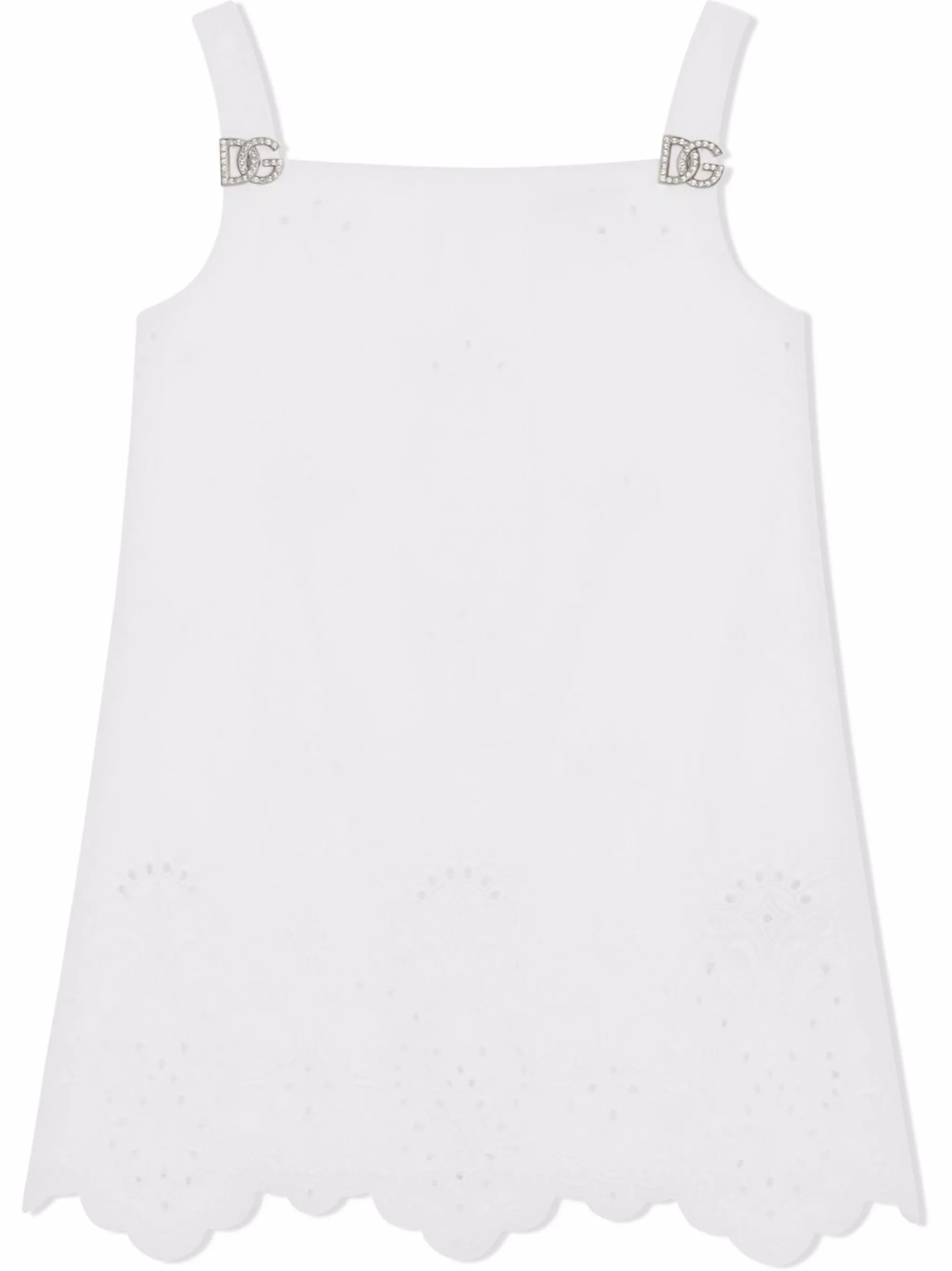 Платье с английской вышивкой Dolce & Gabbana Kids, белый
Платье с английской вышивкой Dolce & Gabbana Kids, белый