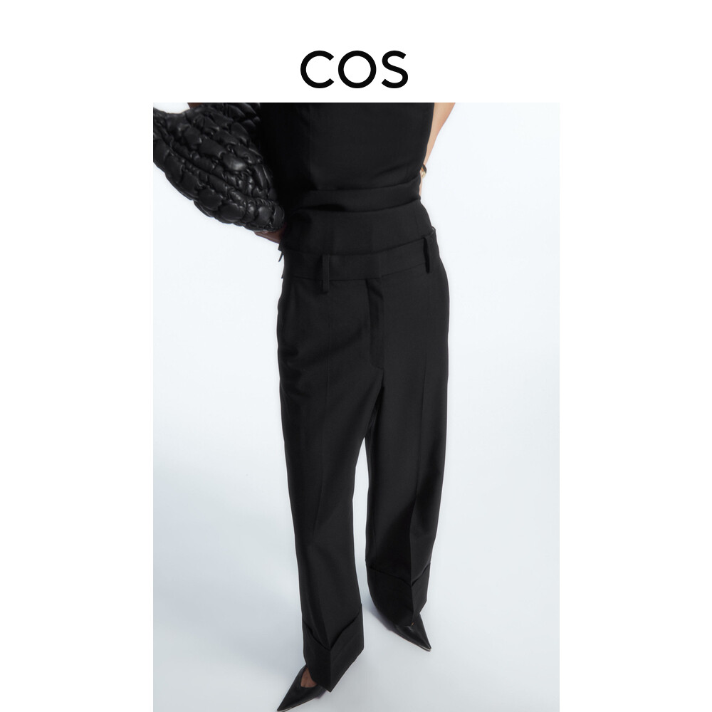 Женские широкие шерстяные брюки Cos чинос, черный
Женские широкие шерстяные брюки Cos чинос, черный