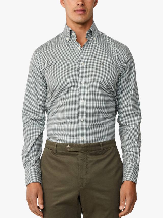 Хлопковая рубашка с приталенным кроем knightsbridge и отложным воротником в клетку gingham Hackett London, Emerald Green
Хлопковая рубашка с приталенным кроем knightsbridge и отложным воротником в клетку gingham Hackett London, Emerald Green