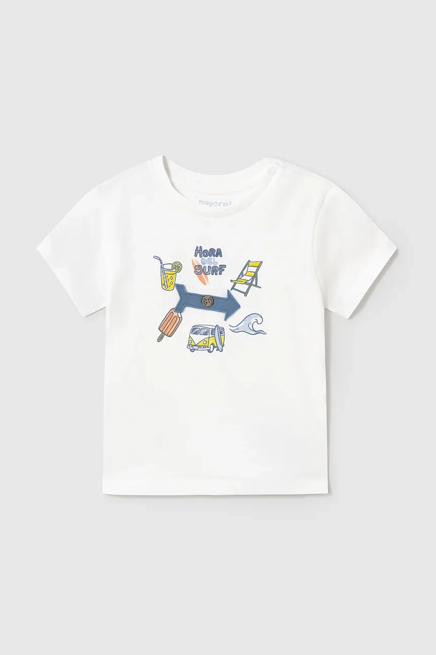 Хлопковая футболка для детей Mayoral, белый
Хлопковая футболка для детей Mayoral, белый