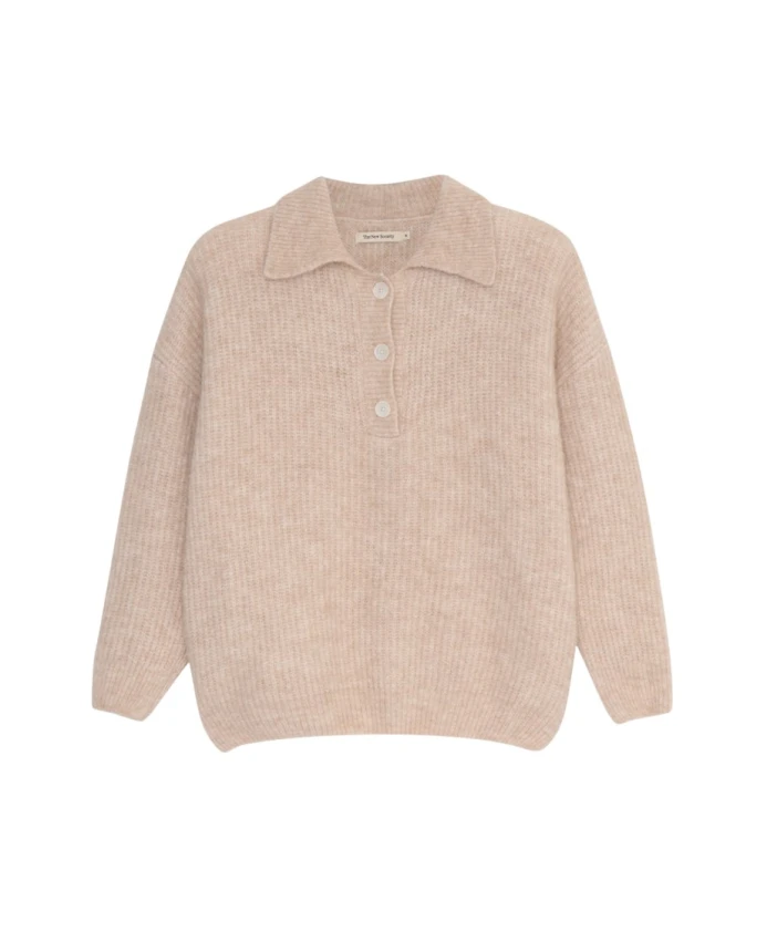 Вязаная рубашка поло Mimi The New Society, бежевый
Вязаная рубашка поло Mimi The New Society, бежевый