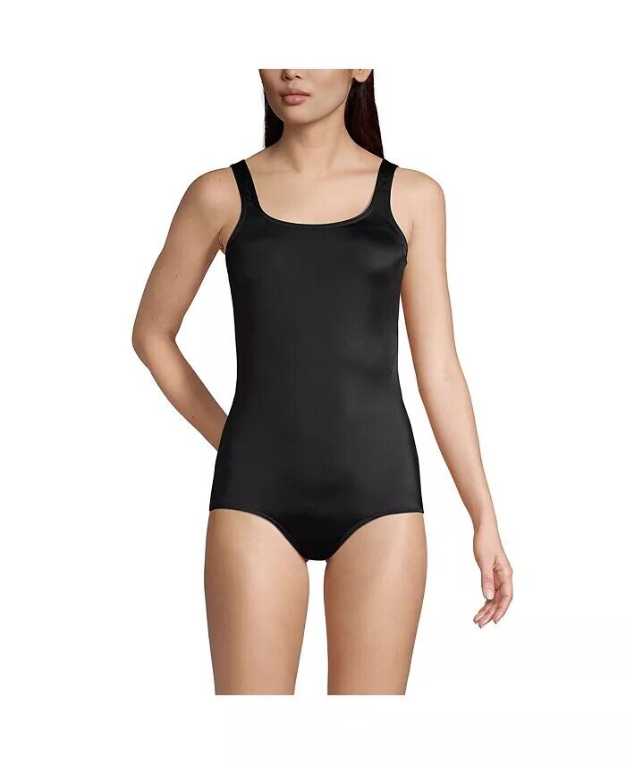 Женский спортивный цельный купальник с мягкой чашкой DD-Cup, устойчивый к хлору, без корсета Lands' End, черный
Женский спортивный цельный купальник с мягкой чашкой DD-Cup, устойчивый к хлору, без корсета Lands' End, черный