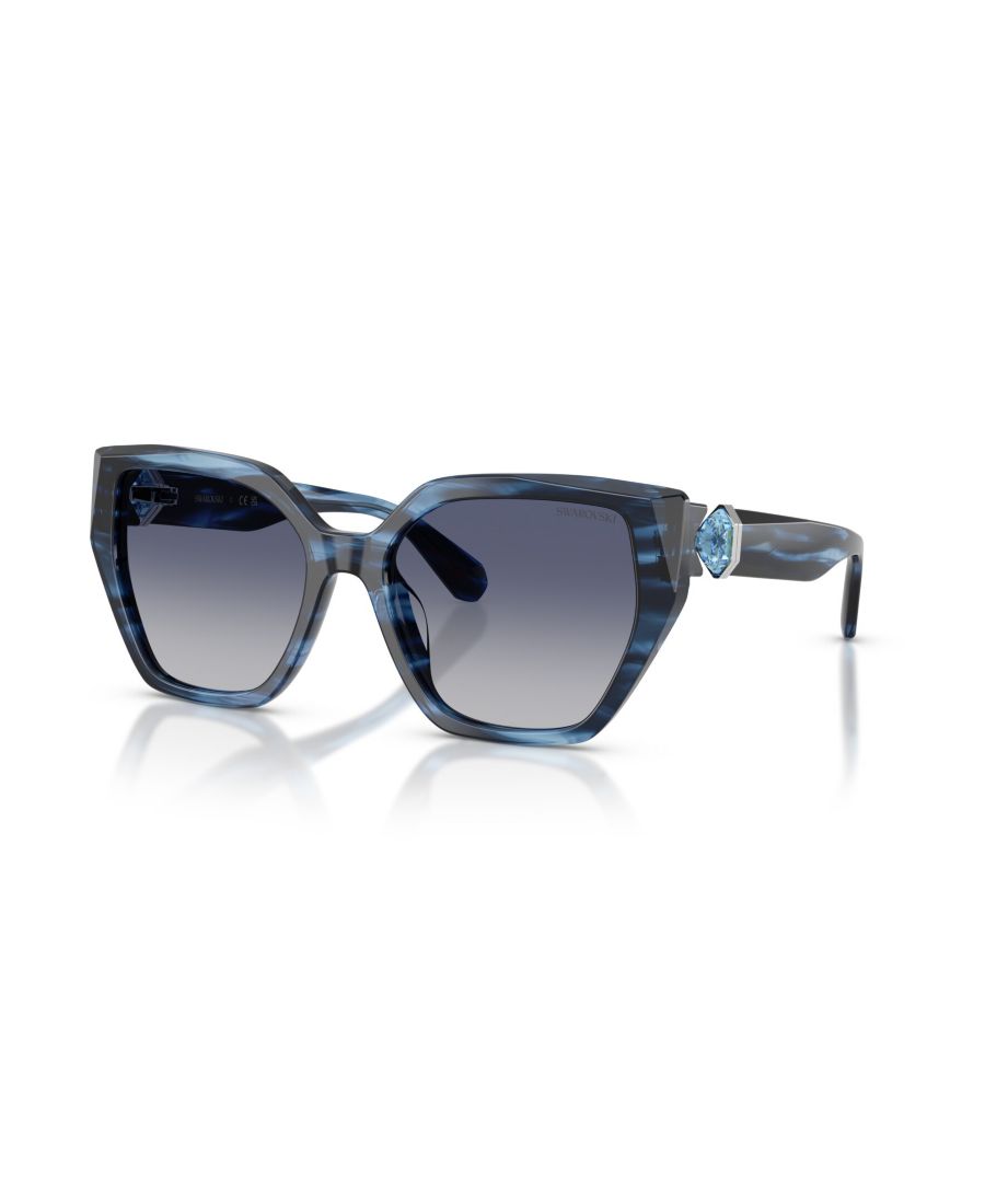 Женские солнцезащитные очки с геометрическим рисунком, SK6044U Swarovski, Striped Blue
Женские солнцезащитные очки с геометрическим рисунком, SK6044U Swarovski, Striped Blue