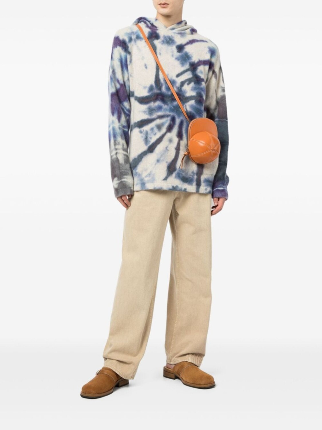 Толстовка с капюшоном The Elder Statesman с узором тай-дай, синий 
Толстовка с капюшоном The Elder Statesman с узором тай-дай, синий