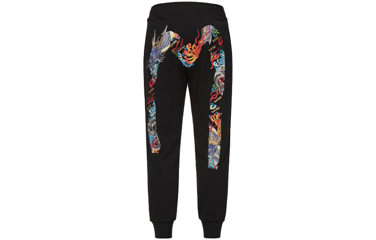 Трикотажные спортивные штаны мужские черные Evisu, черный
Трикотажные спортивные штаны мужские черные Evisu, черный