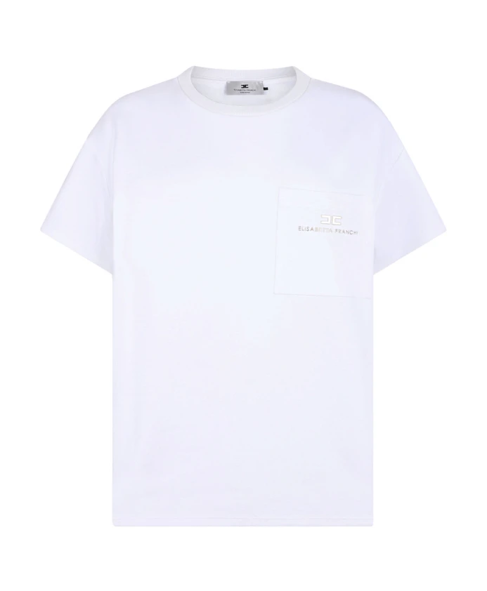 Футболка из плотного трикотажа мелового цвета с вырезами. Elisabetta Franchi, белый
Футболка из плотного трикотажа мелового цвета с вырезами. Elisabetta Franchi, белый