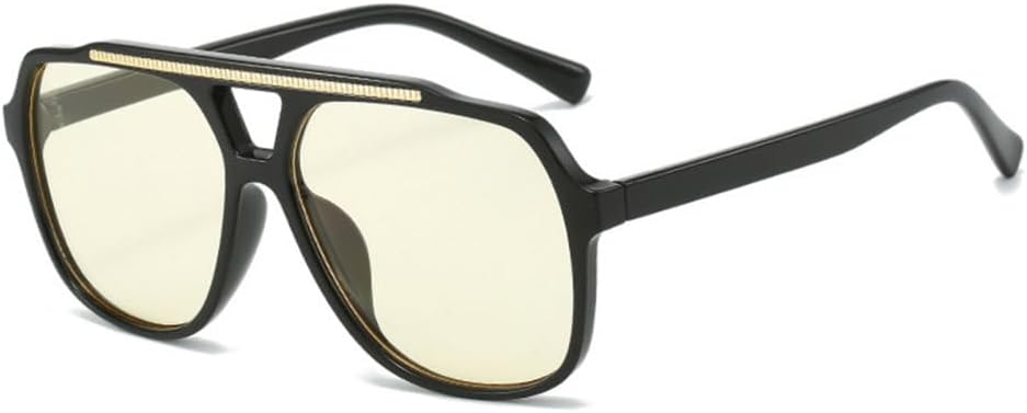 Винтажные женские солнцезащитные очки с двойной перемычкой, модные сине-желтые очки с защитой от УФ-излучения UV400, модные мужские солнцезащитные очки с градиентным переходом TYUVIVO, Black Yellow
Винтажные женские солнцезащитные очки с двойной перемычкой, модные сине-желтые очки с защитой от УФ-излучения UV400, модные мужские солнцезащитные очки с градиентным переходом TYUVIVO, Black Yellow