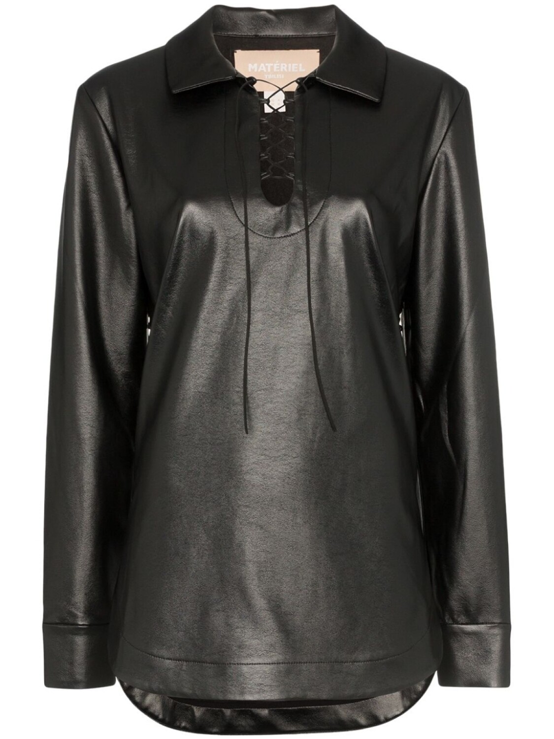 Топ из искусственной кожи на шнуровке Materiel, черный
Топ из искусственной кожи на шнуровке Materiel, черный
