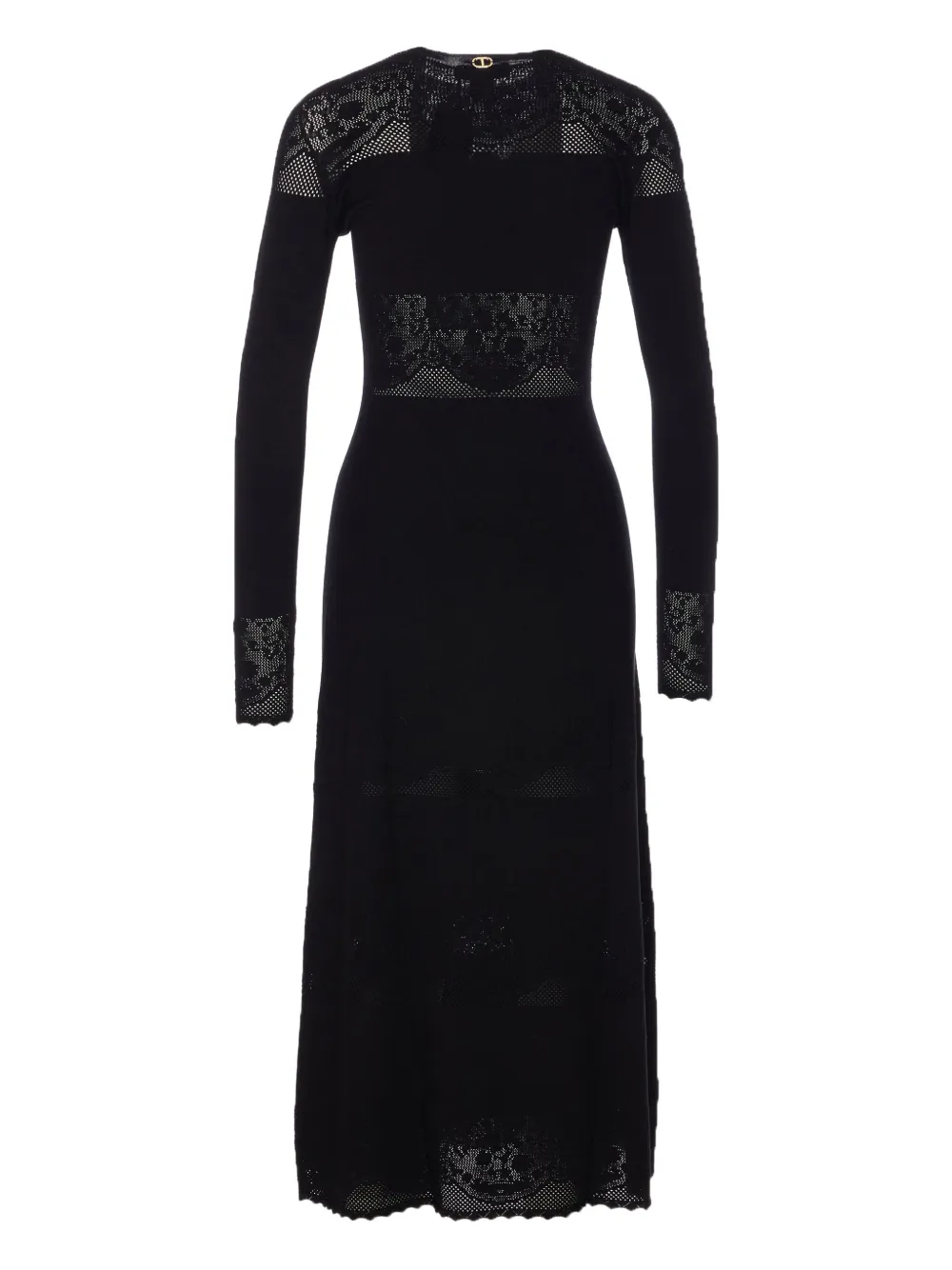 Трикотажное платье макси с вышивкой TWINSET, черный
Трикотажное платье макси с вышивкой TWINSET, черный