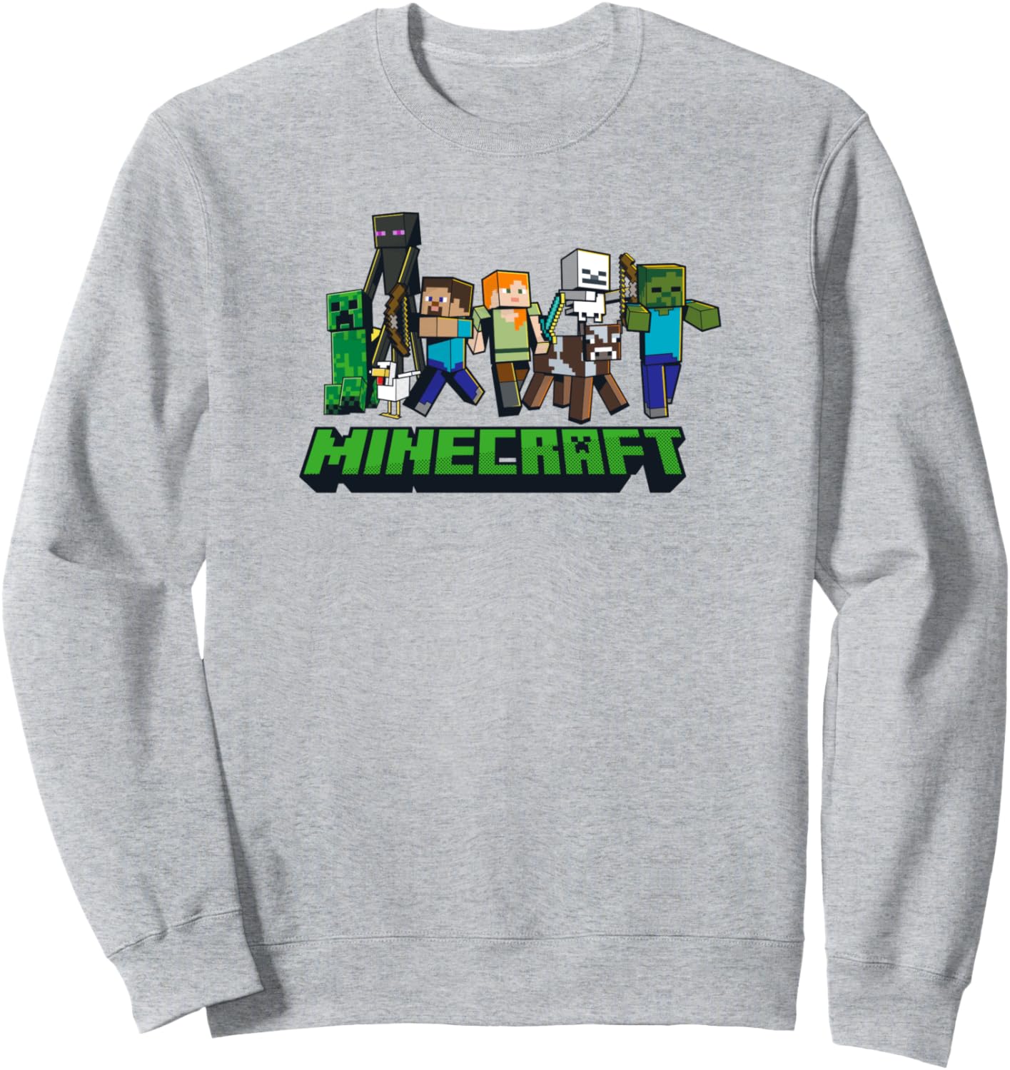 Толстовка с логотипом персонажей Minecraft, серая (серый меланж), размер S
Толстовка с логотипом персонажей Minecraft, серая (серый меланж), размер S