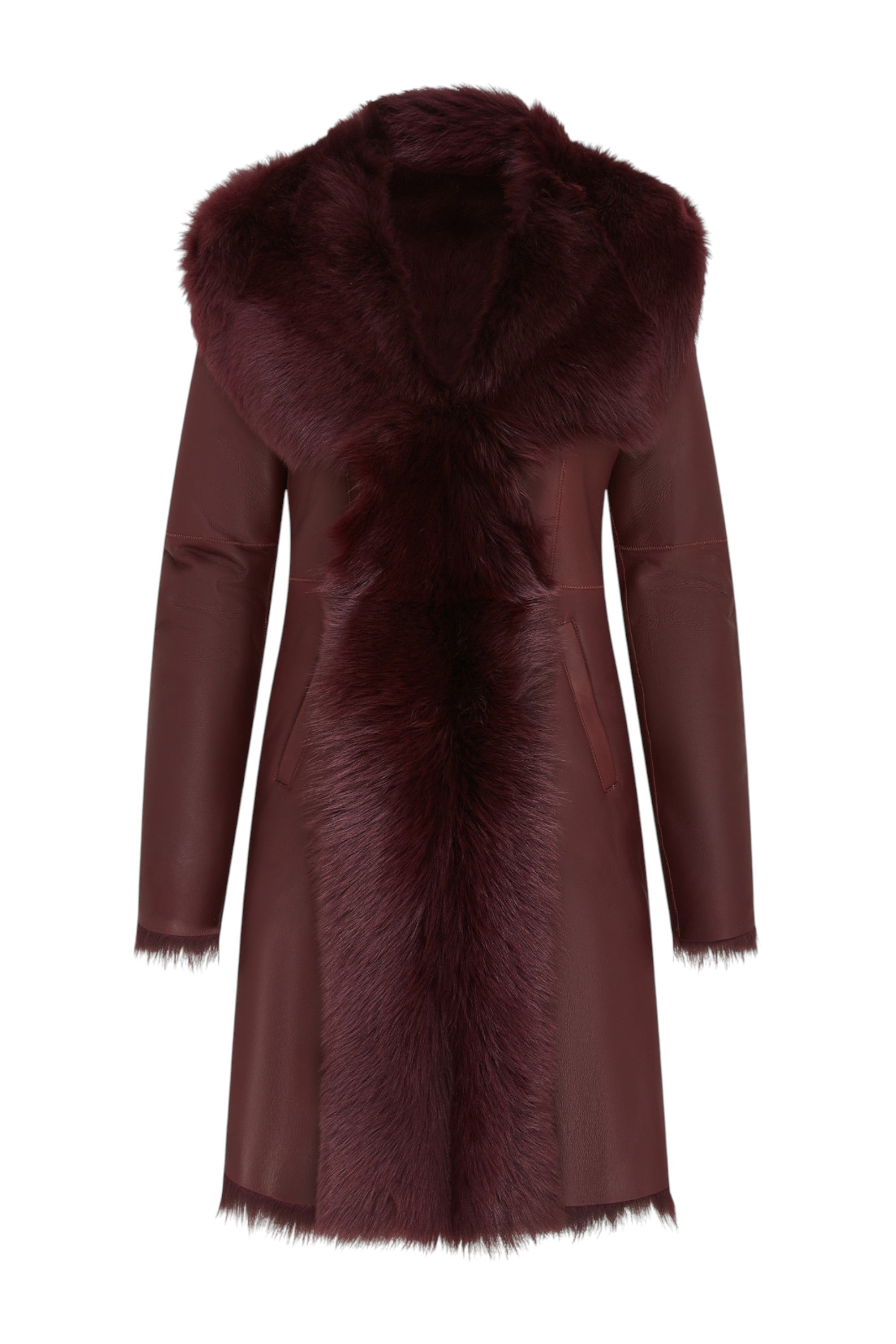 Женский бордовый плащ из овчины Toscana с капюшоном - Coast Infinity Leather, бургундия
Женский бордовый плащ из овчины Toscana с капюшоном - Coast Infinity Leather, бургундия