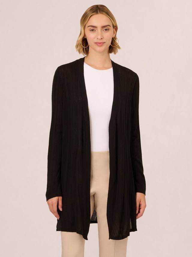 Легкий кардиган-пыльник с вертикальным ребристым v-образным вырезом Adrianna Papell, черный
Легкий кардиган-пыльник с вертикальным ребристым v-образным вырезом Adrianna Papell, черный