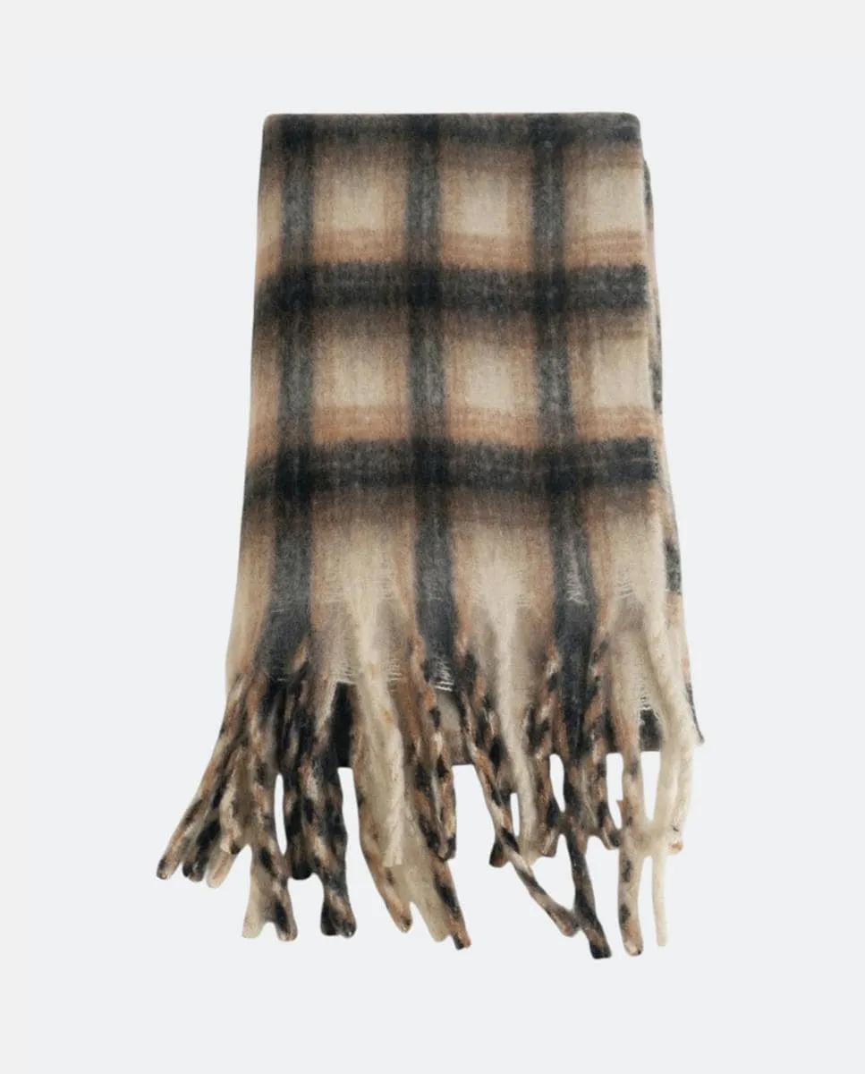 Прямоугольный шерстяной шарф в клетку Kbas, бежевый
Прямоугольный шерстяной шарф в клетку Kbas, бежевый