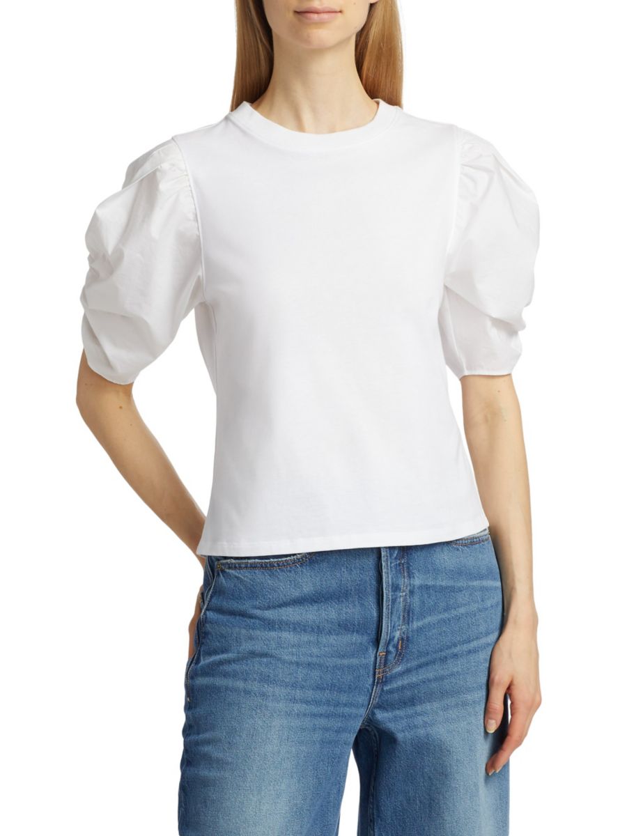 Футболка из хлопка с рукавами-буфами Frame, белый
Футболка из хлопка с рукавами-буфами Frame, белый