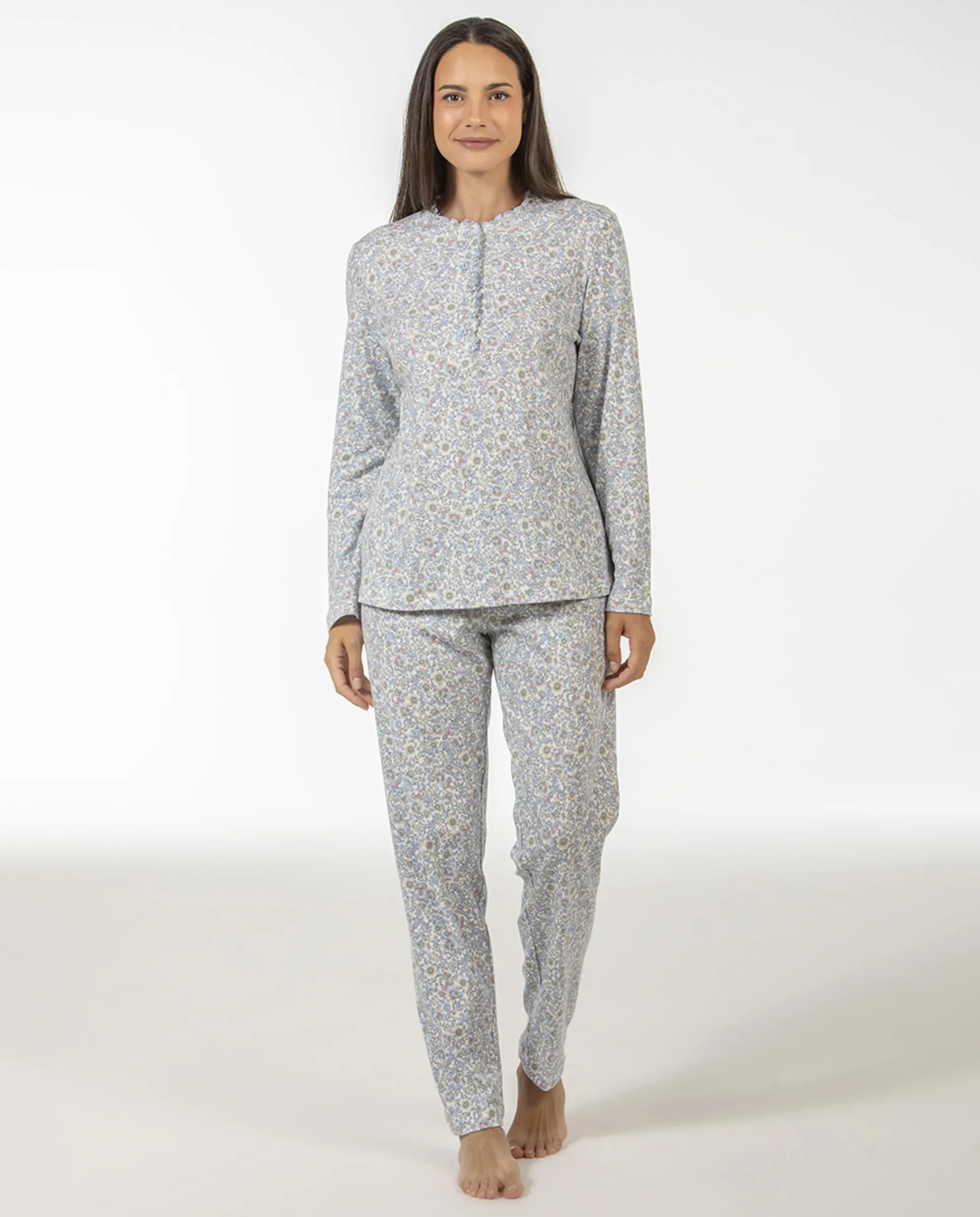 Женская длинная пижама с фестончатым узором Mitjans, многоцветный
Женская длинная пижама с фестончатым узором Mitjans, многоцветный