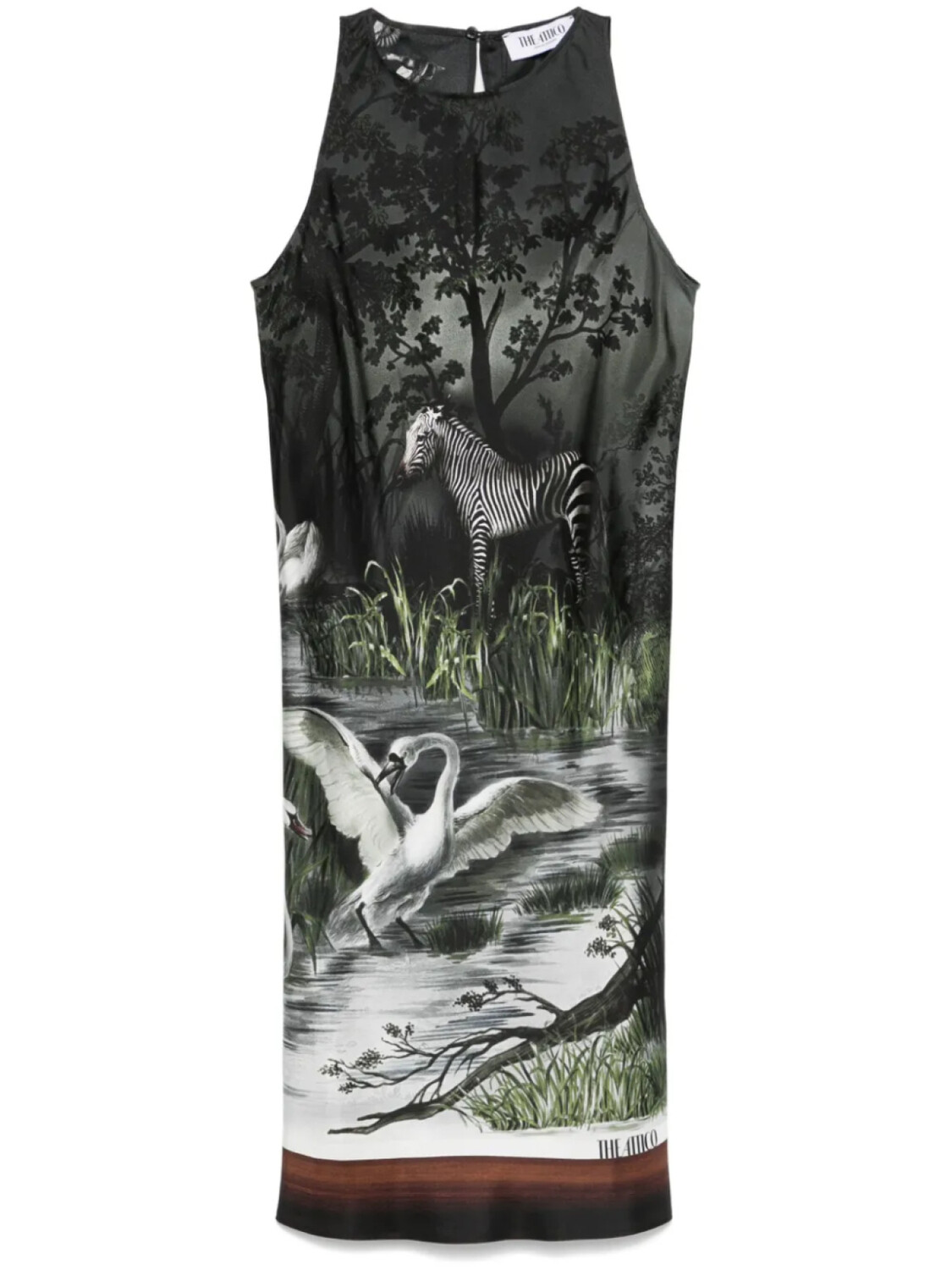 Мини-платье Attico с дымчатым принтом The Attico, зеленый
Мини-платье Attico с дымчатым принтом The Attico, зеленый