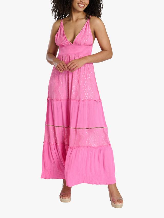Макси-платье на бретельках с блестками South Beach, розовый
Макси-платье на бретельках с блестками South Beach, розовый