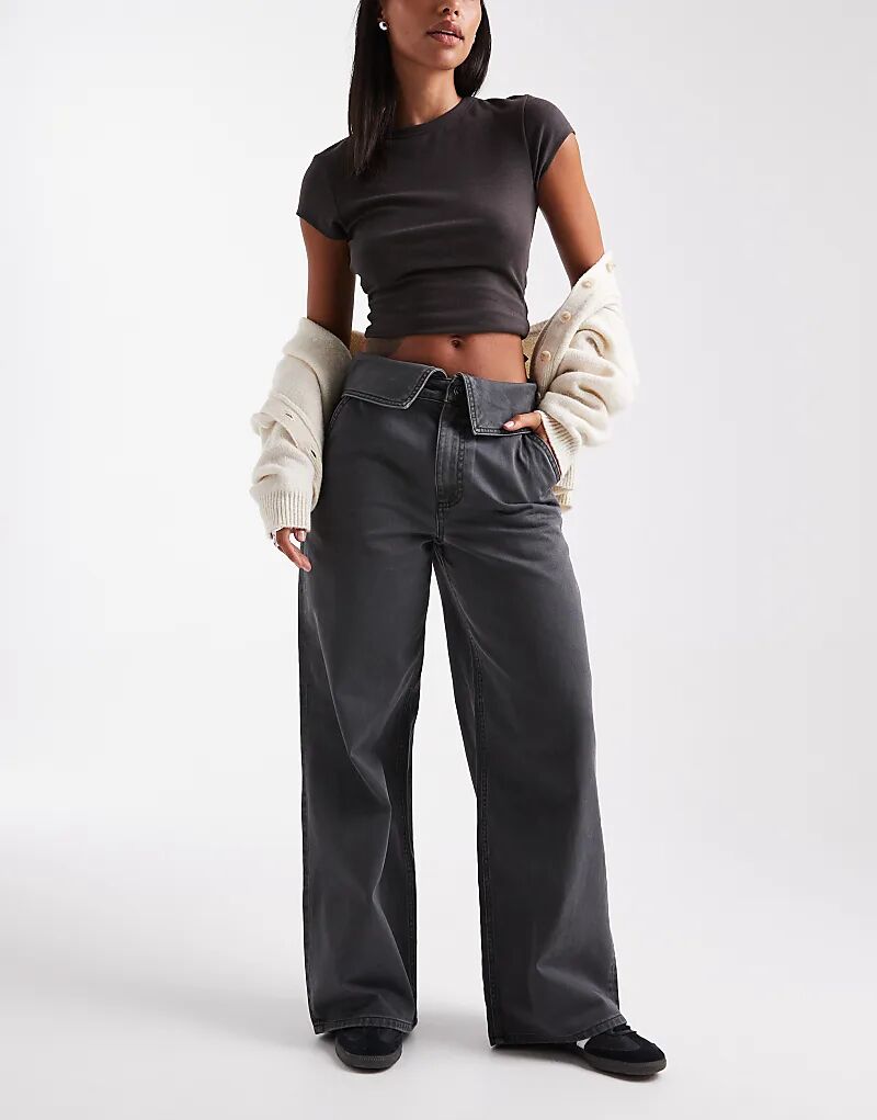 Широкие брюки ASOS DESIGN с отворотом на талии, цвет «уголь»
Широкие брюки ASOS DESIGN с отворотом на талии, цвет «уголь»