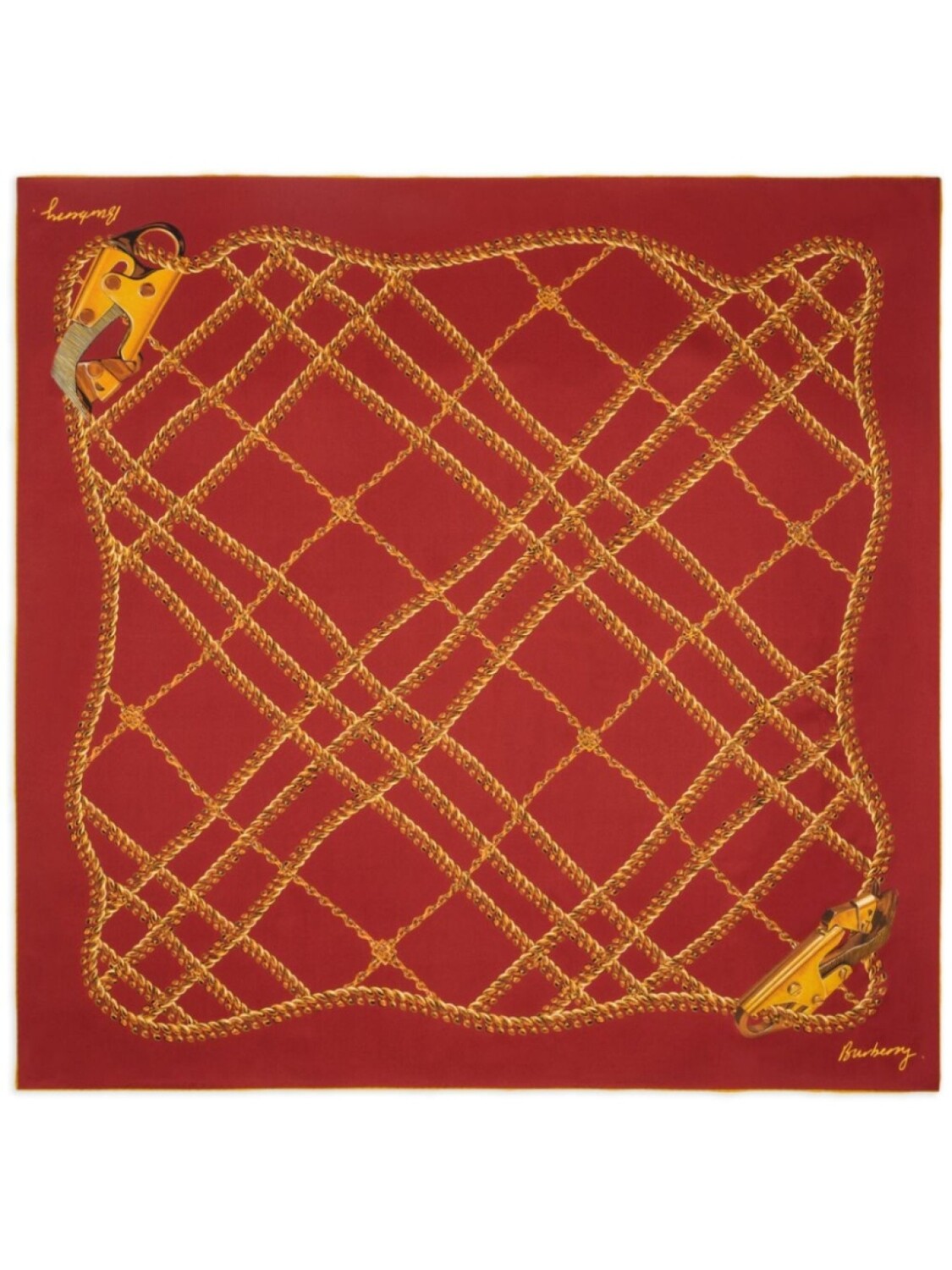 Шелковый шарф в клетку «Цепочка» Burberry, красный
Шелковый шарф в клетку «Цепочка» Burberry, красный