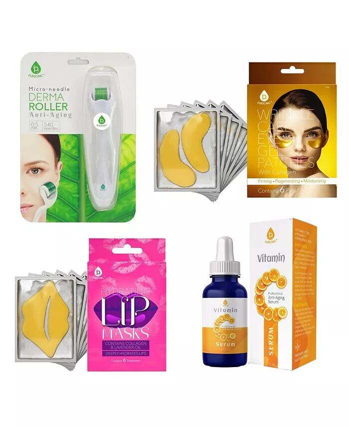 Лучший набор от's: сыворотка с витамином С, гелевые патчи для ухода за морщинами вокруг глаз, увлажняющие маски для губ и микроигольный ролик для дермы 0,5 мм Pursonic, цвет Multicolor
Лучший набор от's: сыворотка с витамином С, гелевые патчи для ухода за морщинами вокруг глаз, увлажняющие маски для губ и микроигольный ролик для дермы 0,5 мм Pursonic, цвет Multicolor