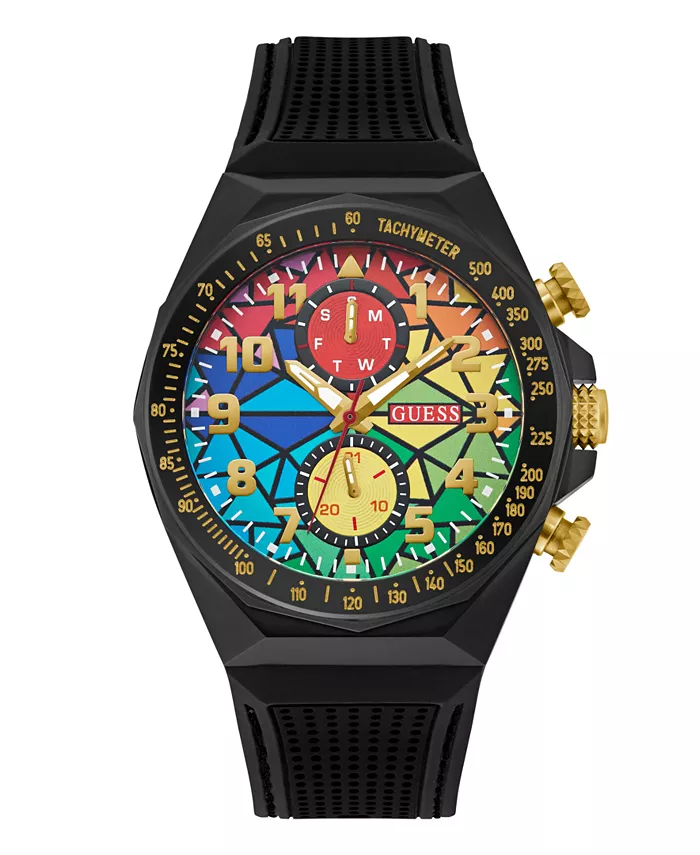 Мужские многофункциональные часы с черным силиконовым ремешком, 46 мм GUESS
Мужские многофункциональные часы с черным силиконовым ремешком, 46 мм GUESS