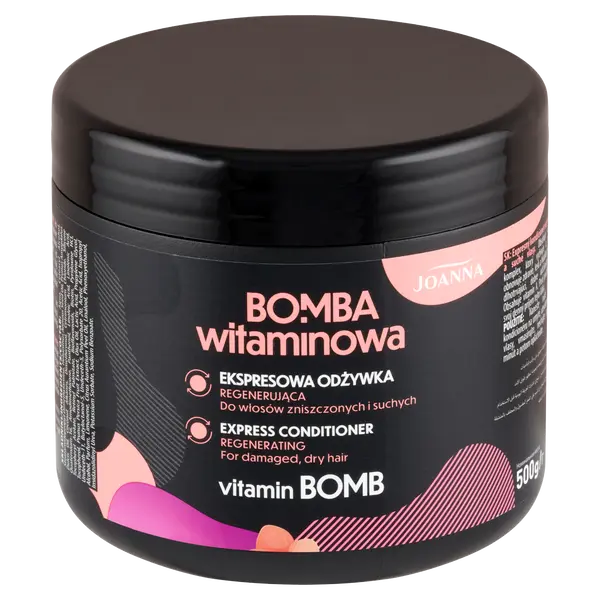 Экспресс-восстанавливающий кондиционер для волос, 500 г Joanna Bomba witaminowa
Экспресс-восстанавливающий кондиционер для волос, 500 г Joanna Bomba witaminowa