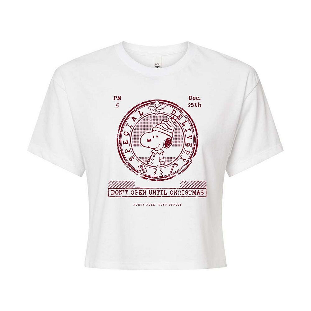 Укороченная футболка Juniors' Peanuts Snoppy не открывается до Рождества Licensed Character, белый
Укороченная футболка Juniors' Peanuts Snoppy не открывается до Рождества Licensed Character, белый