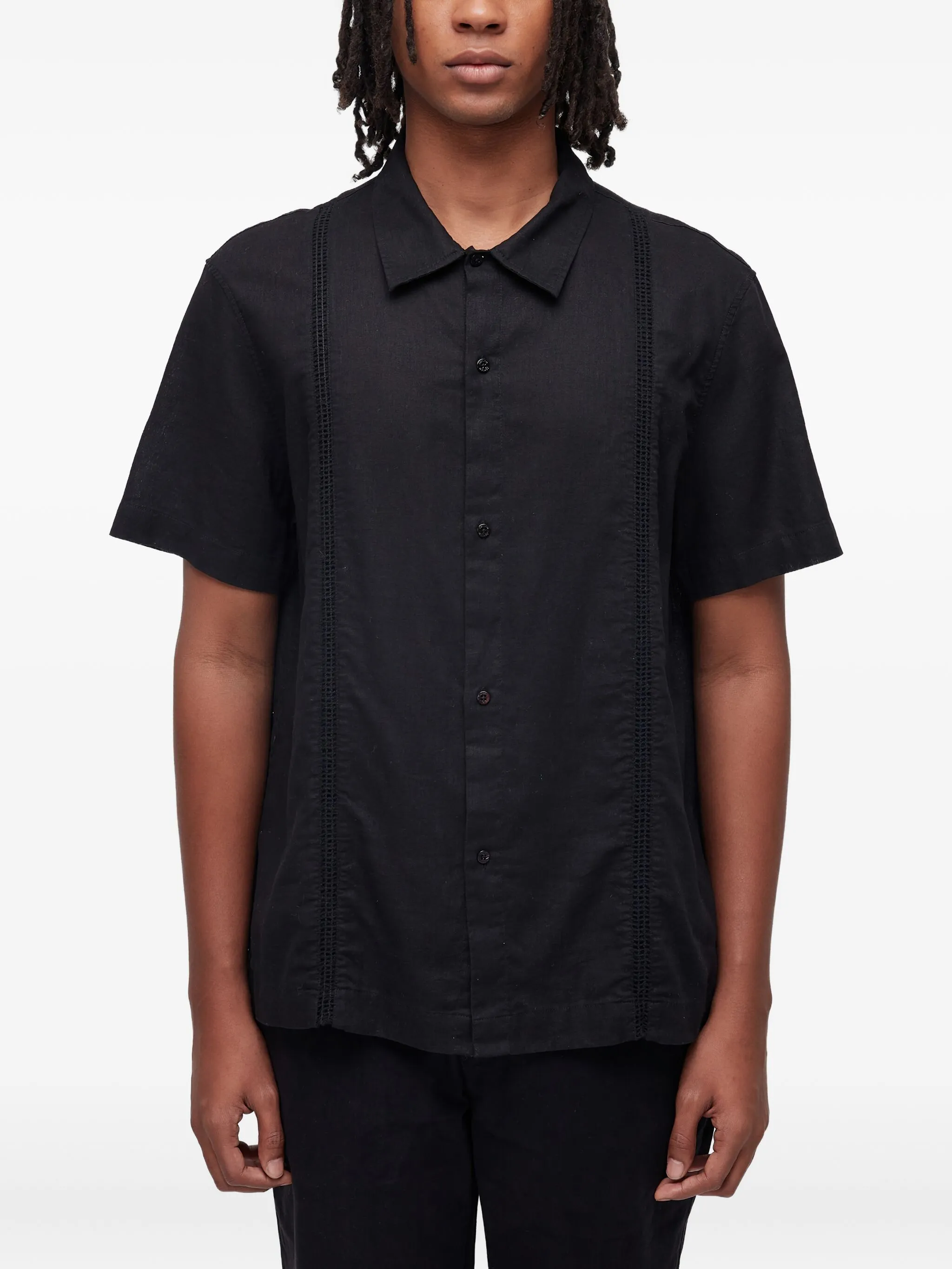 Льняная рубашка со вставками Osklen, черный
Льняная рубашка со вставками Osklen, черный