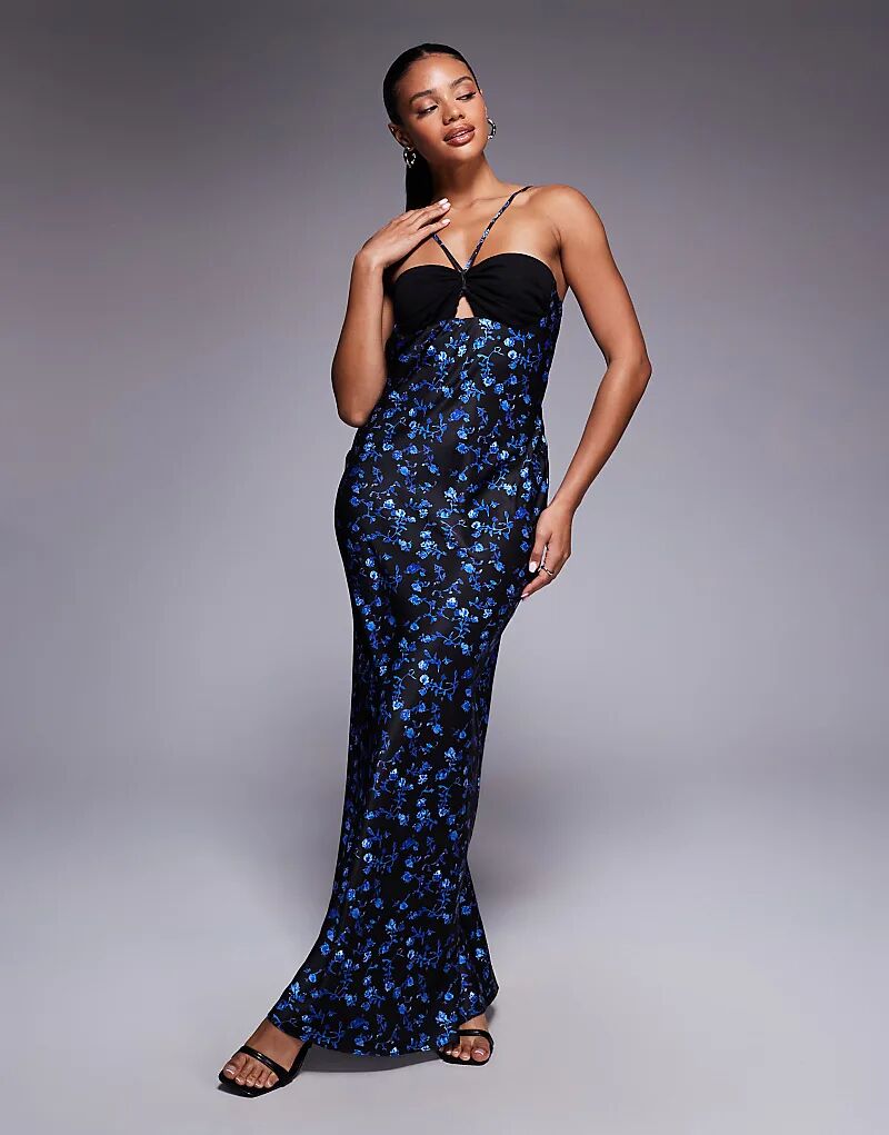 Платье макси ASOS DESIGN из атласа с бретельками-халтер и контрастным бюстом, темно-синего меланжевого цвета
Платье макси ASOS DESIGN из атласа с бретельками-халтер и контрастным бюстом, темно-синего меланжевого цвета