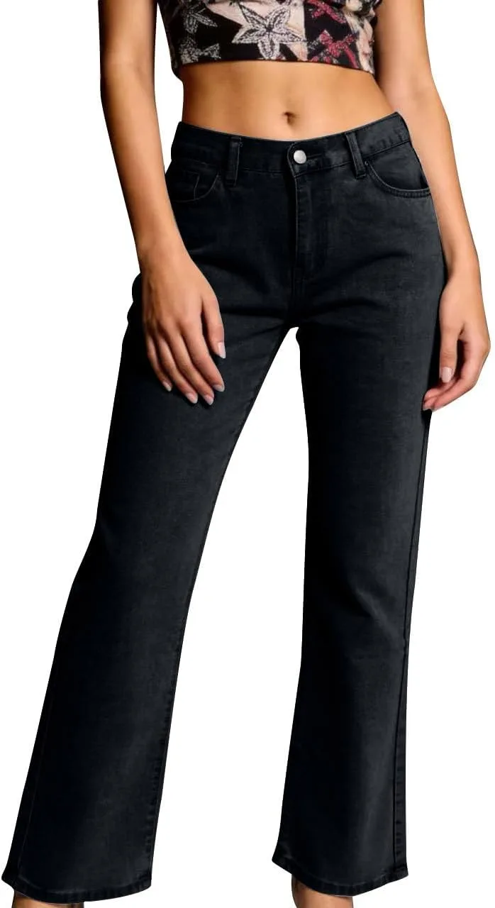 Джинсы для женщин High Waisted Denim Wide Trousers Bootcut Relaxed Fit
Джинсы для женщин High Waisted Denim Wide Trousers Bootcut Relaxed Fit