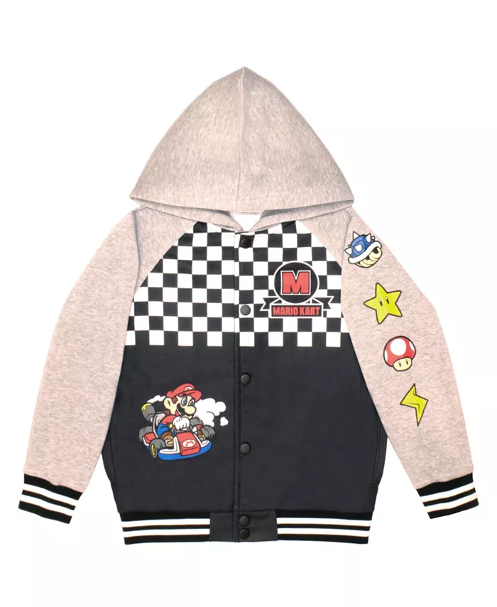 Большая мальчиковая суперхуди с флисом и принтом в стиле варсити Mario Kart
Большая мальчиковая суперхуди с флисом и принтом в стиле варсити Mario Kart