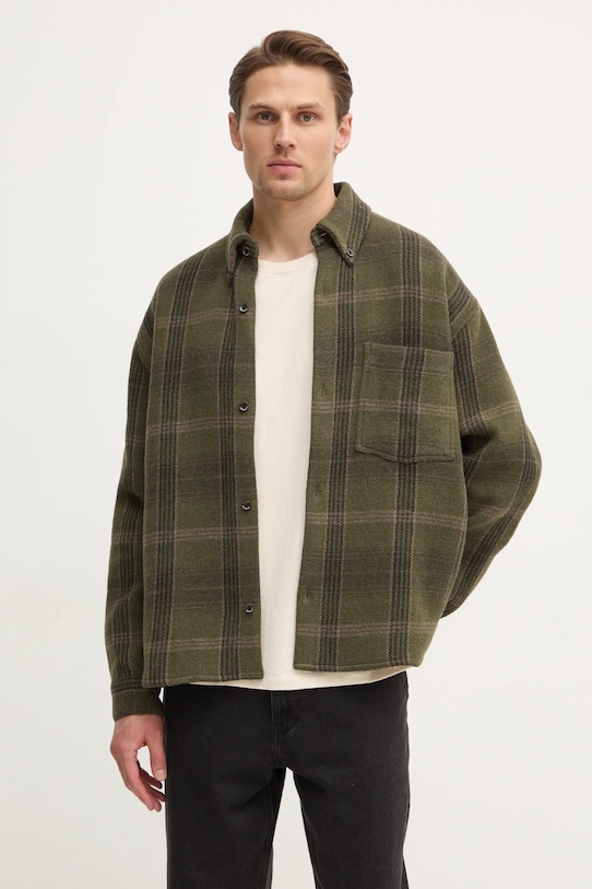 Рубашка с добавлением шерсти Won Hundred, зеленый
Рубашка с добавлением шерсти Won Hundred, зеленый