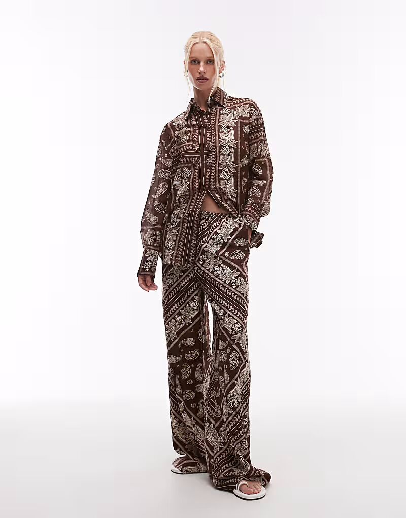 Брюки-бандана с эластичной талией, коричневого цвета Mango
Брюки-бандана с эластичной талией, коричневого цвета Mango