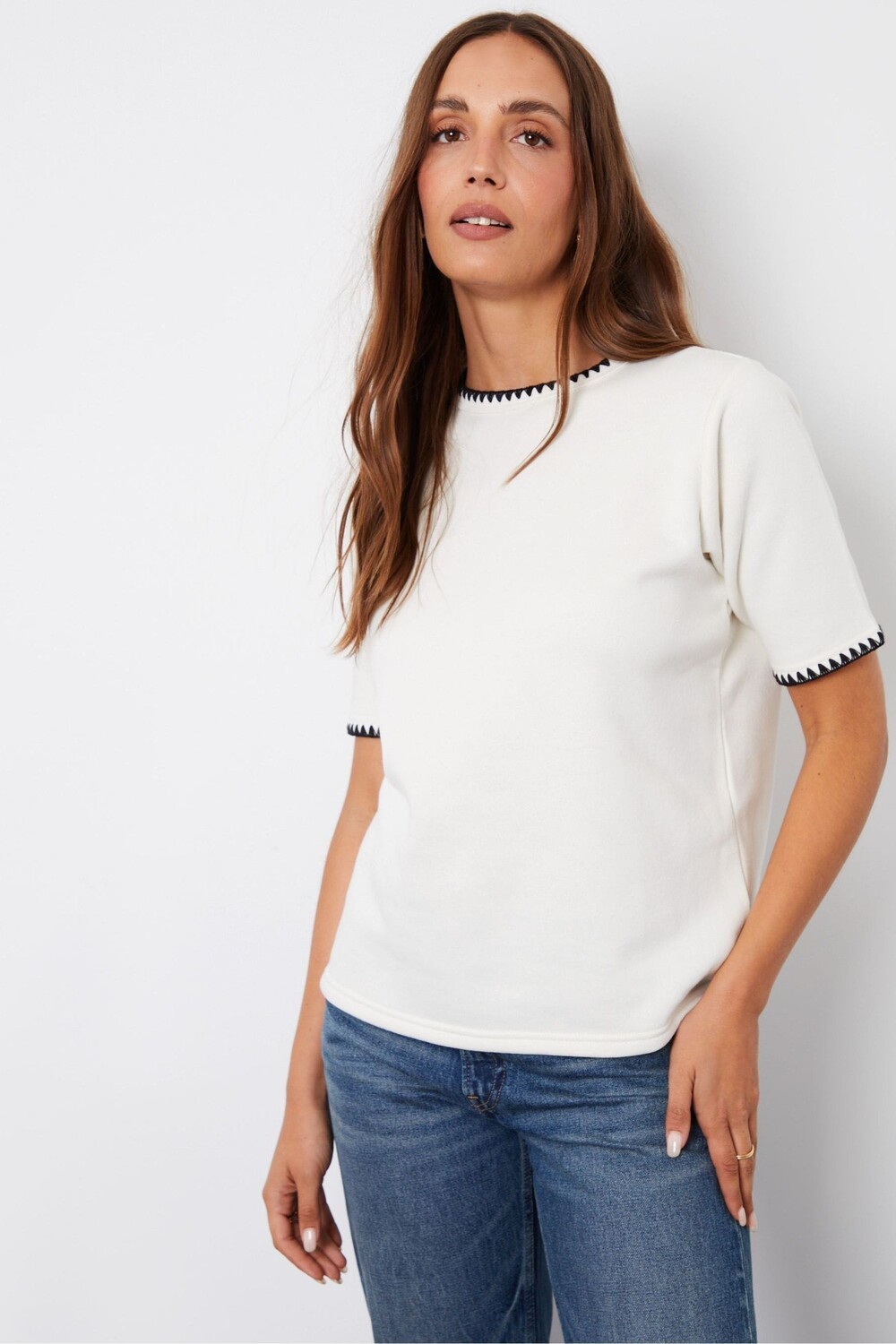 Толстовка с короткими рукавами и контрастной строчкой по краю Threadbare, белый
Толстовка с короткими рукавами и контрастной строчкой по краю Threadbare, белый