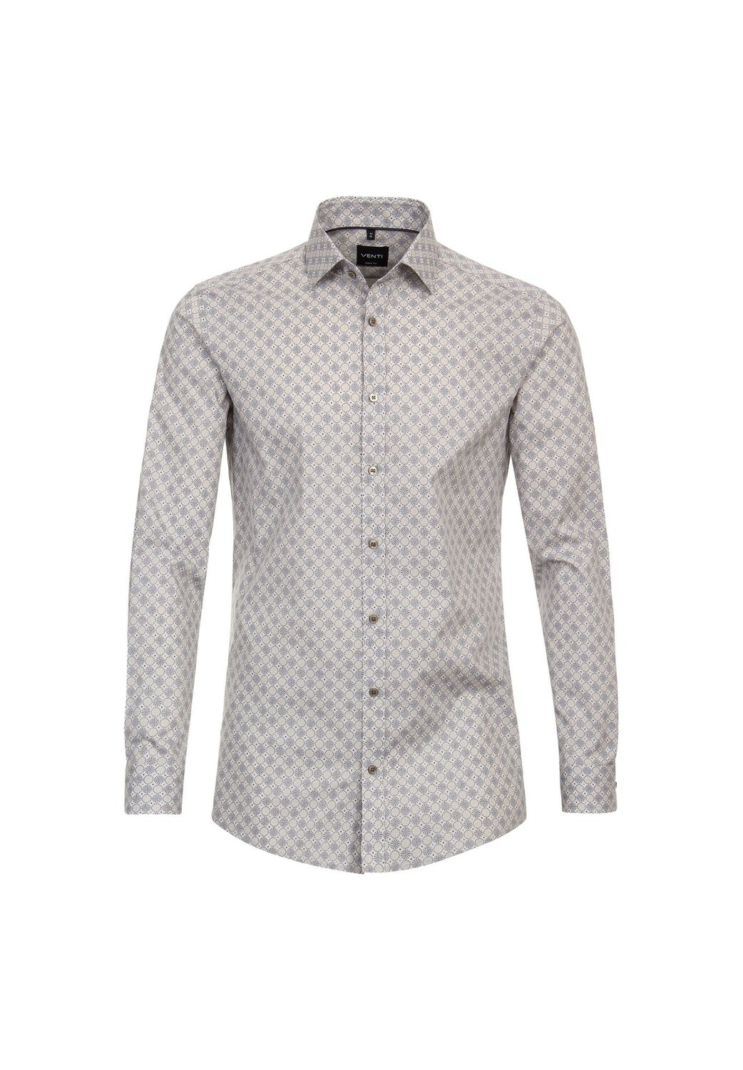 Мужская деловая рубашка с принтом, облегающая боди Venti, бежевый
Мужская деловая рубашка с принтом, облегающая боди Venti, бежевый