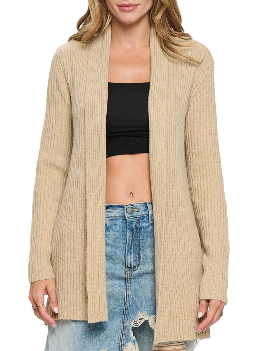 Удлиненный кардиган в рубчик Renee C., цвет Oatmeal
Удлиненный кардиган в рубчик Renee C., цвет Oatmeal