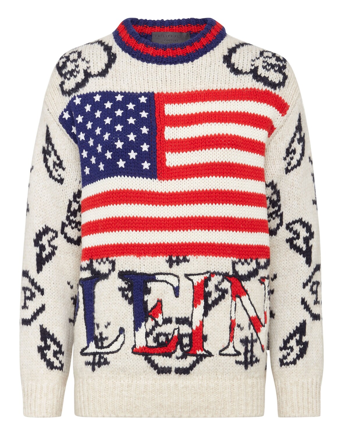 Шерсть альпака США Пуловер с круглым вырезом LS Philipp Plein, цвет Cream
Шерсть альпака США Пуловер с круглым вырезом LS Philipp Plein, цвет Cream