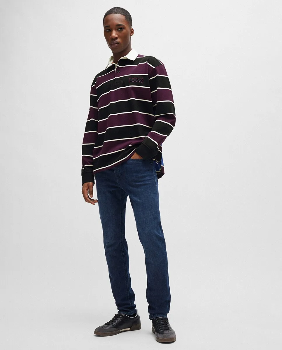 Джинсы зауженного кроя из суперэластичной джинсовой ткани темно-синего цвета Boss, темно-синий
Джинсы зауженного кроя из суперэластичной джинсовой ткани темно-синего цвета Boss, темно-синий