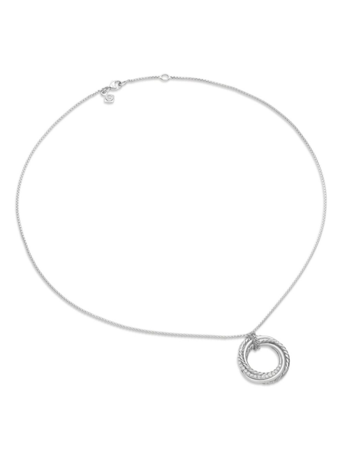 Ожерелье с подвеской Crossover из стерлингового серебра с бриллиантами David Yurman, серебряный
Ожерелье с подвеской Crossover из стерлингового серебра с бриллиантами David Yurman, серебряный