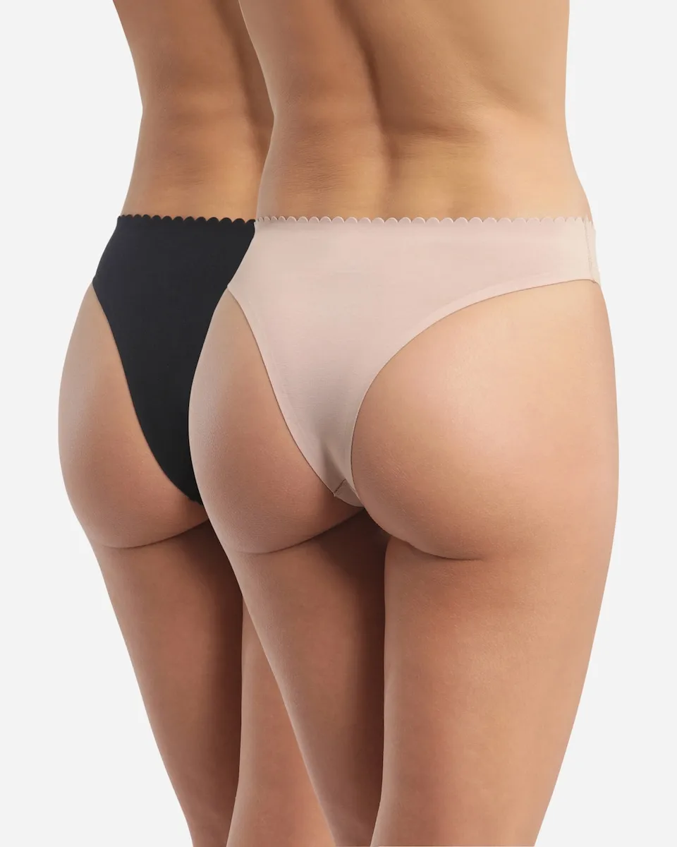 Набор из 2 высоких трусиков из хлопка с лазерной резкой Dim, мультиколор
Набор из 2 высоких трусиков из хлопка с лазерной резкой Dim, мультиколор