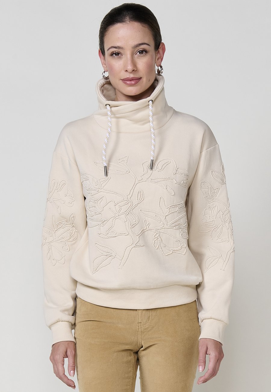 Толстовка Koroshi HIGH NECK EMBROIDERED, Crudo Off White/Off-White
Толстовка Koroshi HIGH NECK EMBROIDERED, Crudo Off White/Off-White