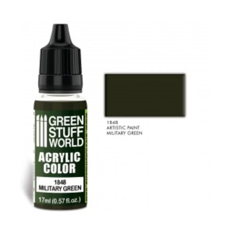 Военный зеленый, Paint - Acrylic Color Paint - 17ml (Green Stuff World)
Военный зеленый, Paint - Acrylic Color Paint - 17ml (Green Stuff World)
