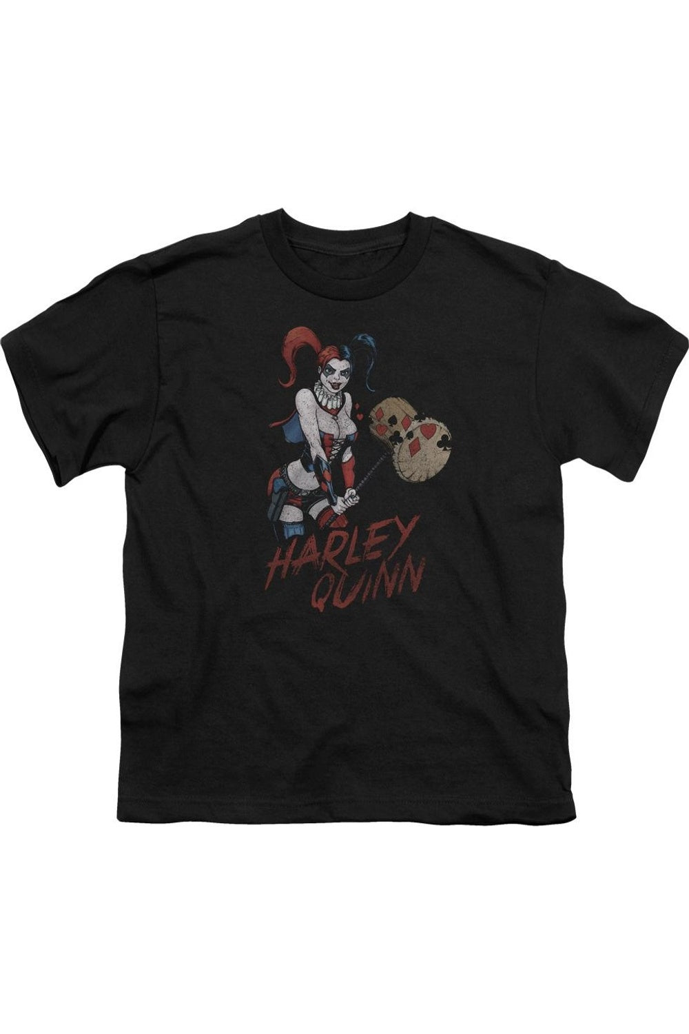 Футболка с коротким рукавом для подростков "Лига справедливости Америки" с Харли и молотом Gildan, черный
Футболка с коротким рукавом для подростков "Лига справедливости Америки" с Харли и молотом Gildan, черный
